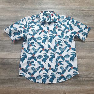 Cubavera Mens Medium Short Sleeve Shirt Tropical Boho Island Party Vacation Pool